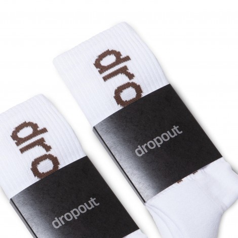 dropout Vertical Logo Socks Brown