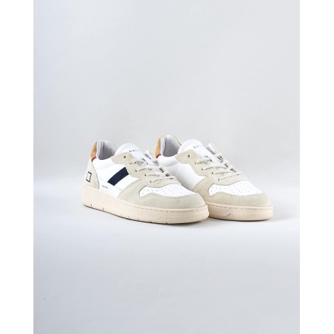 DATE Sneakers Court 2.0 Vintage Calf White Beige D.A.T.E.