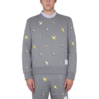 thom browne birds & bees sweatshirt