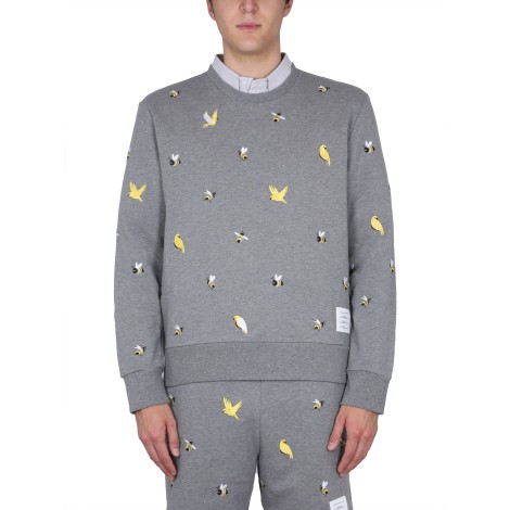 thom browne birds & bees sweatshirt