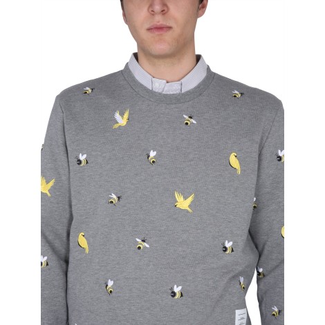 thom browne birds & bees sweatshirt