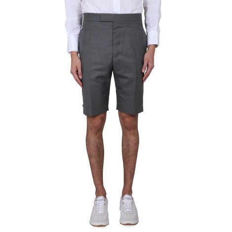 thom browne overcheck pattern bermuda shorts