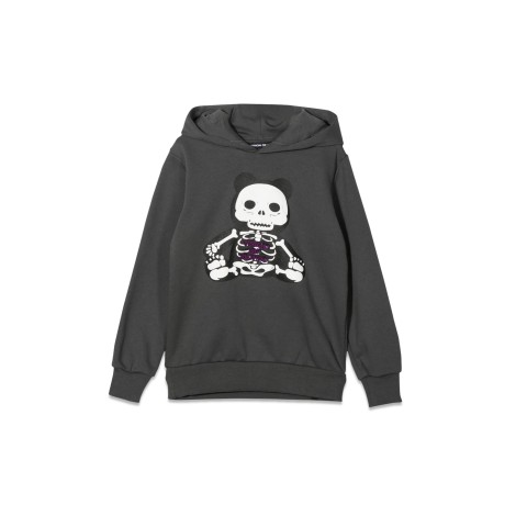 vision of super pandy skeleton print hoodie