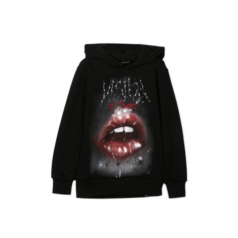 vision of super hoodie rock mouth print