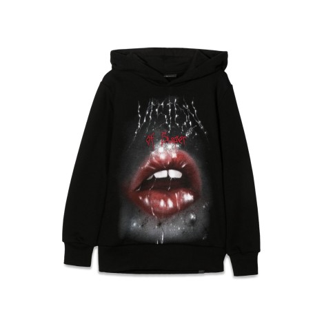 vision of super hoodie rock mouth print