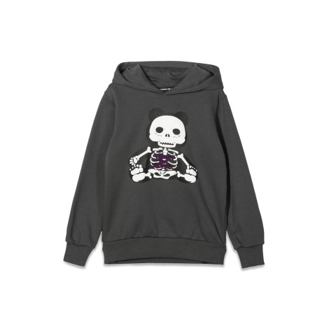 vision of super pandy skeleton print hoodie