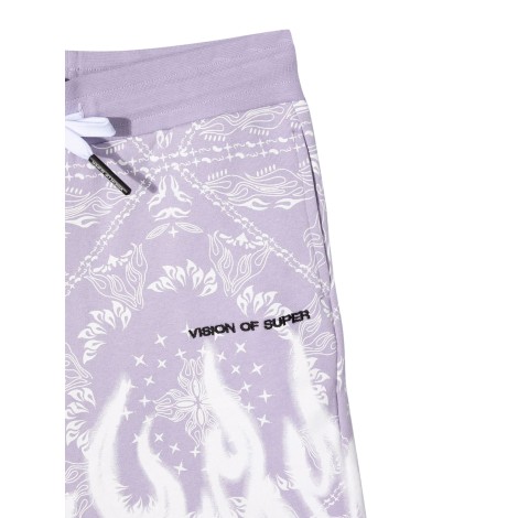 vision of super lilac shorts kids with bandana print