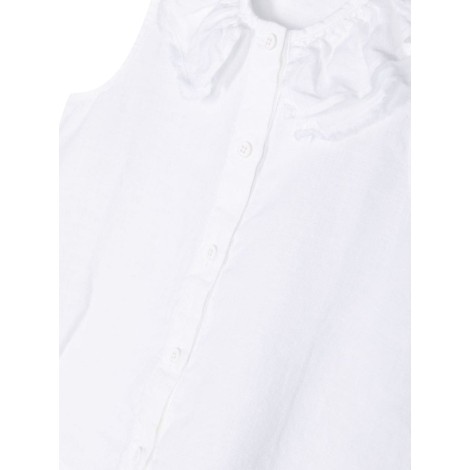 il gufo sleeveless shirt ruffle collar