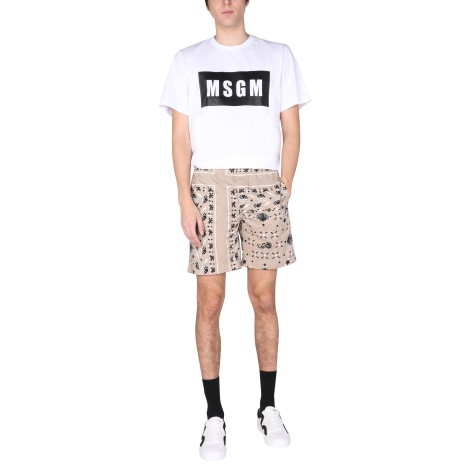 msgm t-shirt with logo box