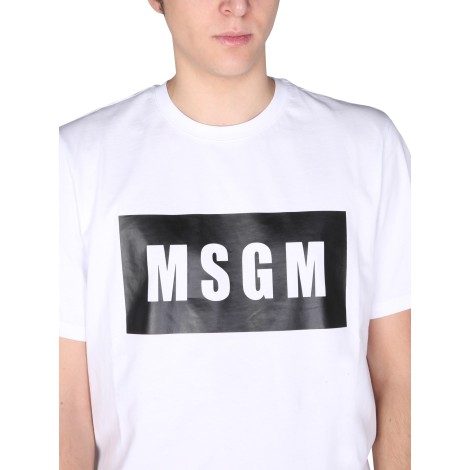 msgm t-shirt with logo box