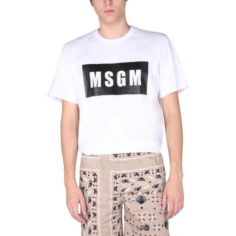 msgm logo box t-shirt 