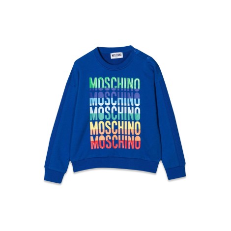 moschino felpa in cotone con logo