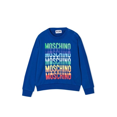 moschino felpa in cotone con logo