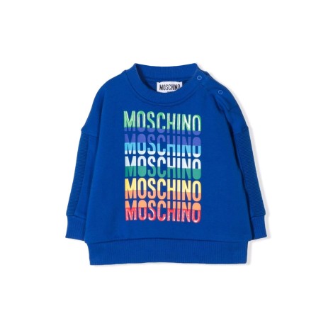 moschino felpa in cotone con logo