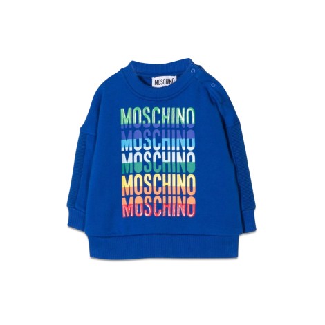 moschino felpa in cotone con logo