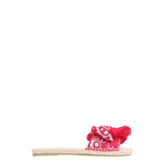 manebi low sandals with bandana bow