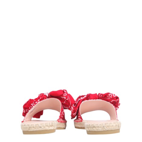 manebi low sandals with bandana bow