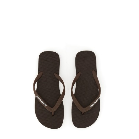 dsquared rubber thong sandal