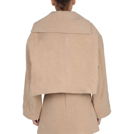 patou short wool coat