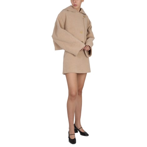 patou short wool coat