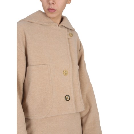 patou short wool coat