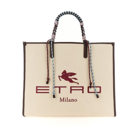 etro shopper bag with braided handles