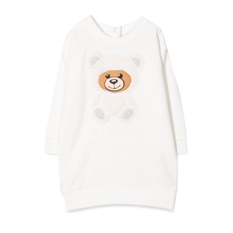 moschino abito a felpa con teddy bear