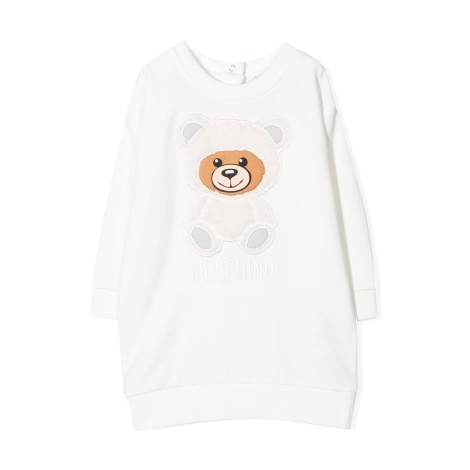 moschino abito a felpa con teddy bear