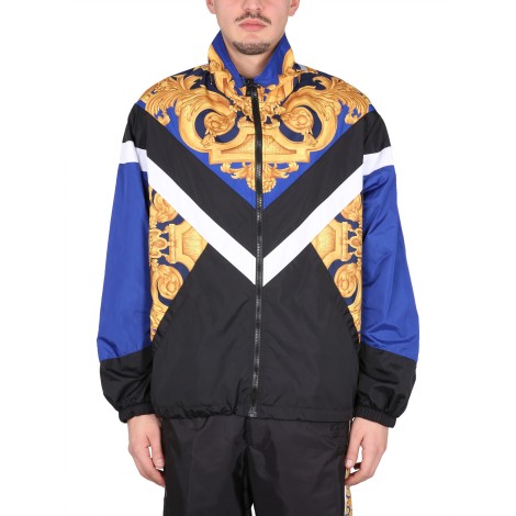 versace windproof jacket with baroque print