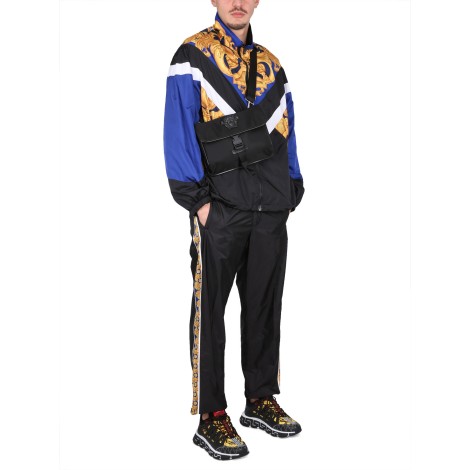 versace windproof jacket with baroque print