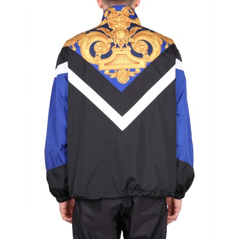 versace windproof jacket with baroque print