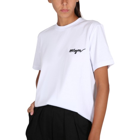 msgm crewneck t-shirt