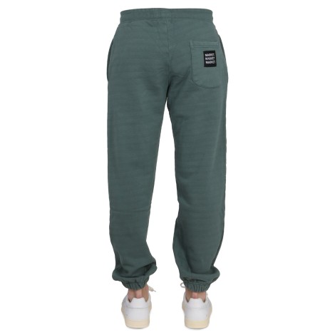 market pants with applied logo