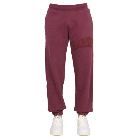 market pants with applied logo