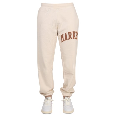 market pants with applied logo