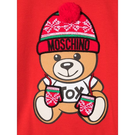 moschino abito in cotone con teddy