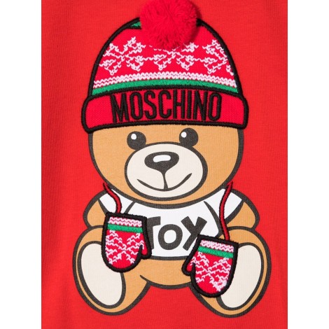 moschino abito in cotone con teddy