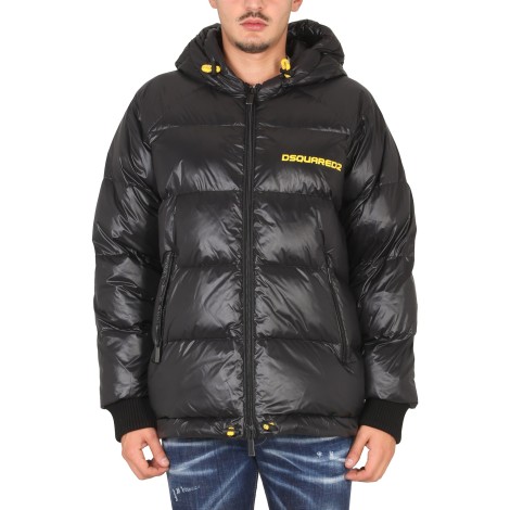 dsquared down jacket with logo print