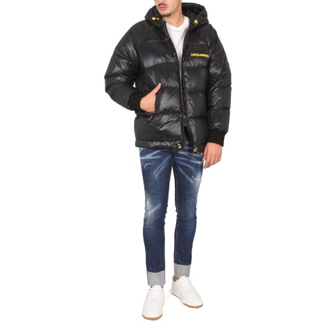 dsquared down jacket with logo print