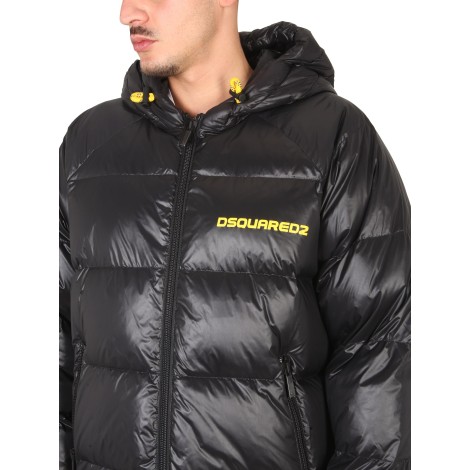 dsquared down jacket with logo print