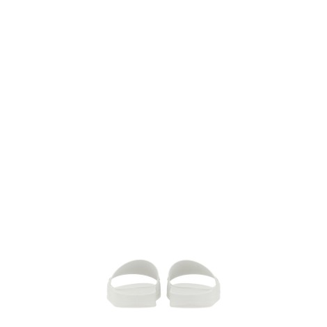 moschino slide sandal with smile logo