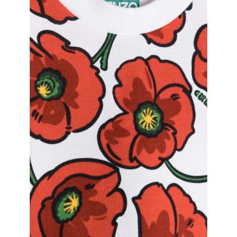 kenzo poppy flowers crewneck sweatshirt