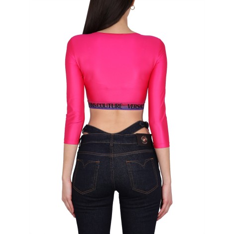 versace jeans couture cropped top