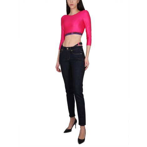 versace jeans couture cropped top