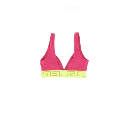 versace bralette with greek border