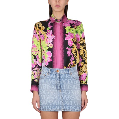 versace orchid jellyfish print shirt