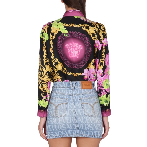 versace orchid jellyfish print shirt