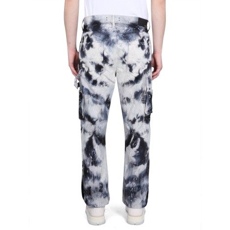 amiri cracked jeans tie-dye carpanter