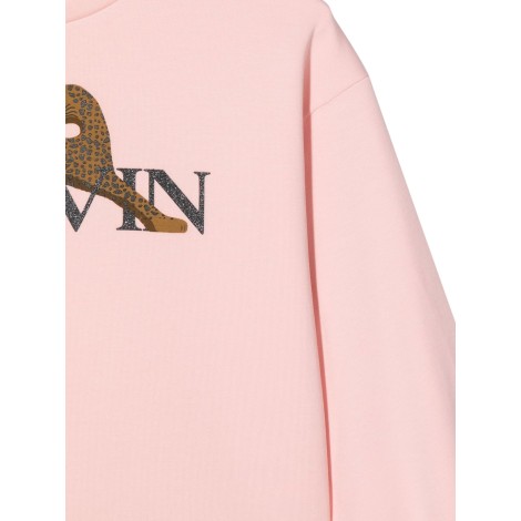 lanvin logo crewneck sweatshirt