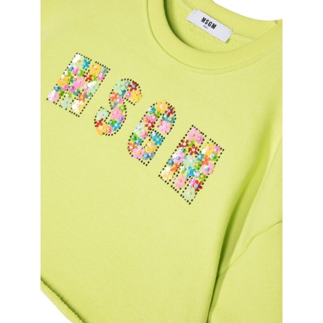 msgm cropped sweatshirt